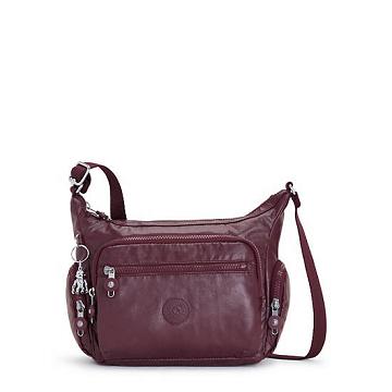 Kipling Gabbie Small Metallic Torba Crossbody Bordo | HR 1144BE